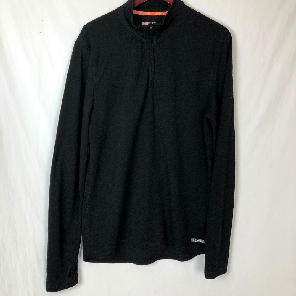 OMNI-WOOL  Mens Size XL Quarter Zip Wool Sweater